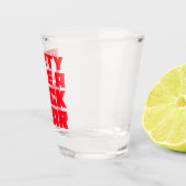 Rood feesten als een rockster shot glas (Rechts)