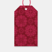 Rood feestpatroon cadeaulabel (Achterkant)