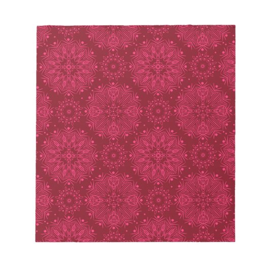 Rood feestpatroon notitieblok (Voorkant)