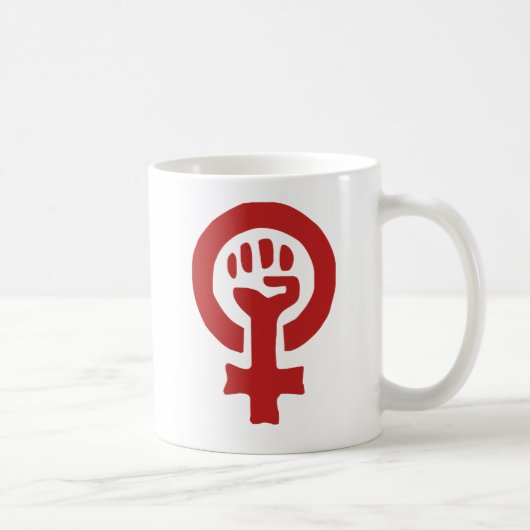Rood feminisme symbool koffiemok (Rechts)