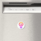 Rood Feminisme Symbool Magneet (Insitu (Vaatwasser))