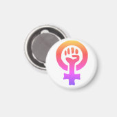Rood Feminisme Symbool Magneet (Voorkant / Achterkant)