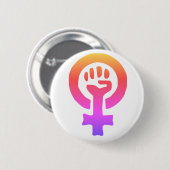 Rood Feminisme Symbool Ronde Button 5,7 Cm (Voorkant /achterkant)