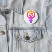 Rood Feminisme Symbool Ronde Button 5,7 Cm (In situ)