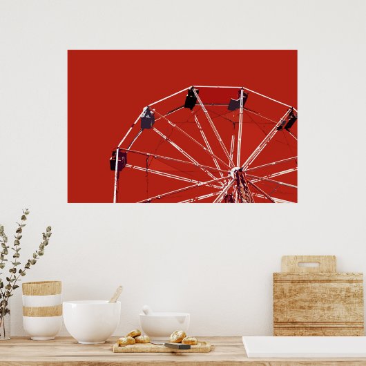 Rood Ferris-Poster Poster (Keuken)