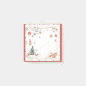 Rood Festief Kerstfeest Post-it® Notes (Voorkant)