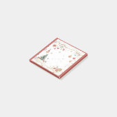 Rood Festief Kerstfeest Post-it® Notes (Schuin)