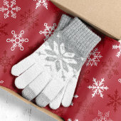 Rood Festief Sneeuwvlokpatroon Tissuepapier