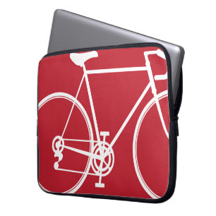 Rood fietsdesign laptophoes laptop sleeve