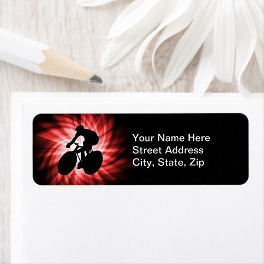 Rood fietsen etiket (Insitu)