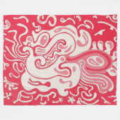 Rood Fleece Deken (Voorkant (Horizontaal))