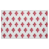 ROOD FLEUR DE LIS IN WIT bloemmotief Stof (Fat Quarter)