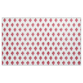 ROOD FLEUR DE LIS IN WIT bloemmotief Stof (Yard (91,4 cm))