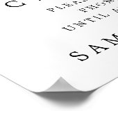 Rood Floral Crest Unplugged Wedding Ceremony Sign Poster (Hoek)