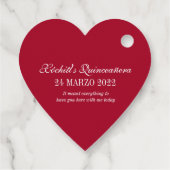 Rood Floral Elegant Roos Birthday Dank je Bedankjes Labels (Achterkant)