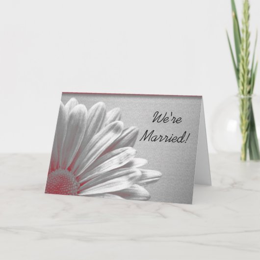 Rood Floral hooglicht huwelijkskoninklijk Aankondiging (Voorkant)