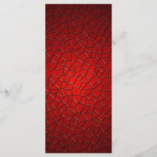 Rood-Floral modern Elegant diner van bruiloft Menu (Achterkant)