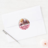 Rood fluweel cupcake fotosjabloon bakken label (Envelop)