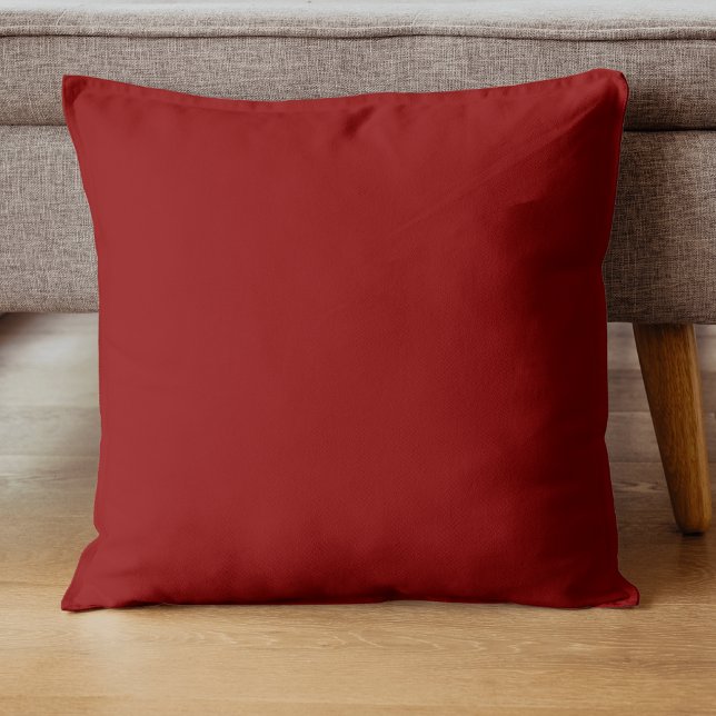 Rood fluweel effen kleur | Klassiek | Elegant Kussen (Creator heeft geüpload)