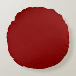 Rood fluweel effen kleur | Klassiek | Elegant Rond Kussen