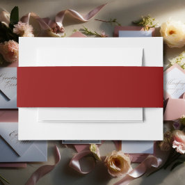 Rood fluweel effen kleur | Klassiek | Elegant Uitnodigingen Wikkel