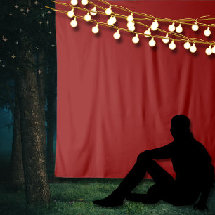 Rood fluweel effen kleur Klassiek Elegant Wandkleed