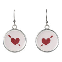 Rood fluweel hart en pijl Valentijnsdag