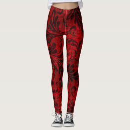 Rood fluweel Leggins Leggings