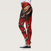 Rood fluweel taart slang leggings (Links)