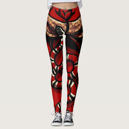 Rood fluweel taart slang leggings