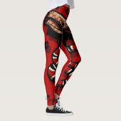 Rood fluweel taart slang leggings (Rechts)