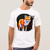 Rood folieschilderij t-shirt (Voorkant)