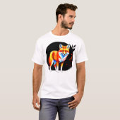 Rood folieschilderij t-shirt (Voorkant volledig)