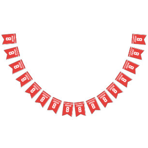 Rood Football Jersey - de Partij van de Verjaardag Vlaggetjes