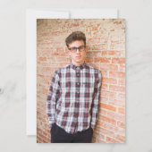 Rood foto om het Afstudeerder te vieren Kaart (Achterkant)