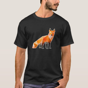 Rood fox low Polygon Dier T-shirt