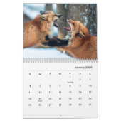 Rood Foxes Wall Agenda Kalender (Jan 2026)