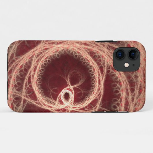 Rood fractaal hart Case-Mate iPhone case (Achterkant (horizontaal))