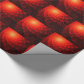 Rood Fractaal Patroon Cadeaupapier (Hoek)