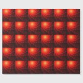 Rood Fractaal Patroon Cadeaupapier (Vlak)
