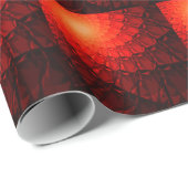 Rood Fractaal Patroon Cadeaupapier (Rol Hoek)