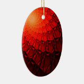 Rood Fractaal Patroon Keramisch Ornament (Rechts)