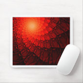 Rood Fractaal Patroon Muismat (Met muis)