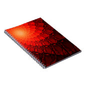 Rood Fractaal Patroon Notitieboek (Rechterzijde)