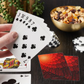 Rood Fractaal Patroon Pokerkaarten (Insitu)