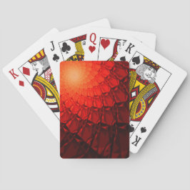 Rood Fractaal Patroon Pokerkaarten