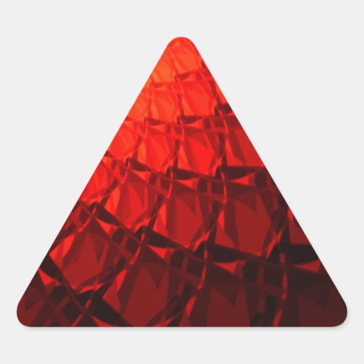 Rood Fractaal Patroon Sticker (Voorkant)