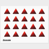 Rood Fractaal Patroon Sticker (Vel)