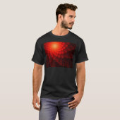 Rood Fractaal Patroon T-shirt (Voorkant volledig)