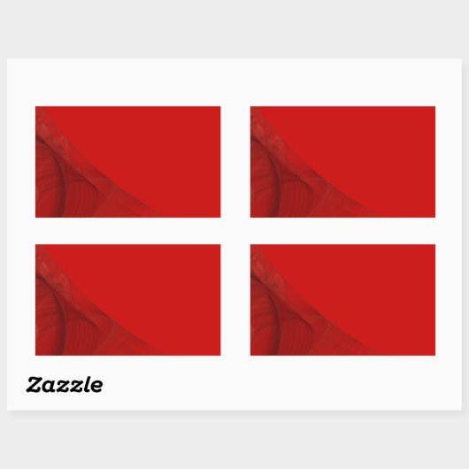 Rood Fractal Background Rectangle Sticker (Vel)
